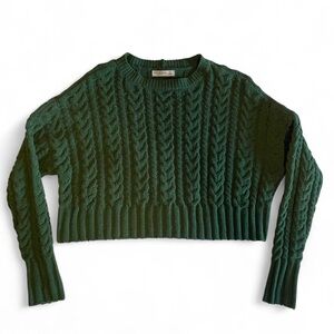 Arizona Jean Co. Forest Green Cable Knit Sweater